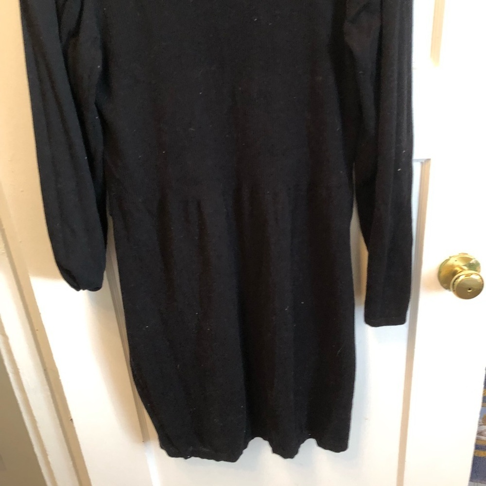 Denver Hayes  xl Black Cowl Neck Dress- long sleeves -long and sleek preloved - Picture 6 of 7